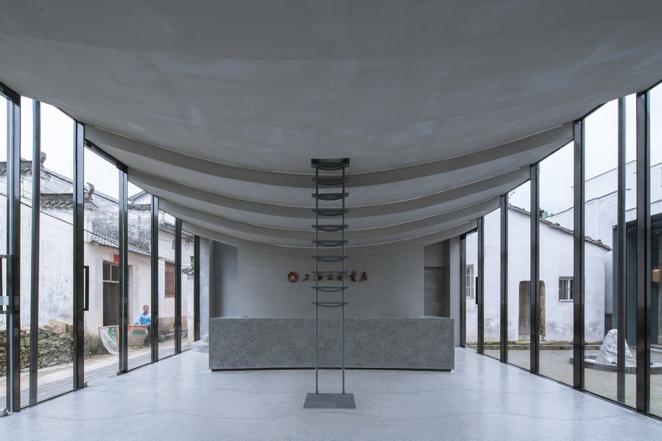 bridge gallery shanghai joint publishing company bookstore at taoyuan huangshan by atelier lai