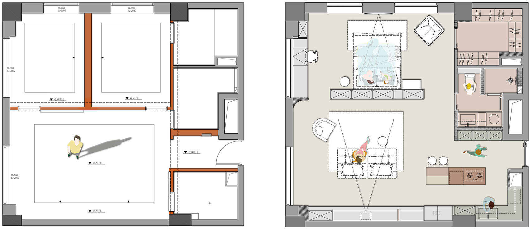 f apartment china by wuyu design