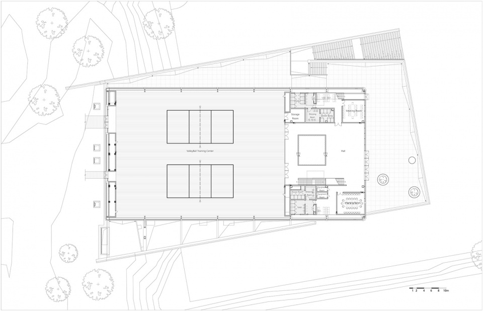Volleyball gymnasium of Chengdu University China Southwest Architectural Design and Research Institute