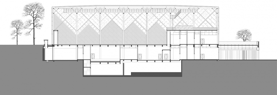 Volleyball gymnasium of Chengdu University China Southwest Architectural Design and Research Institute