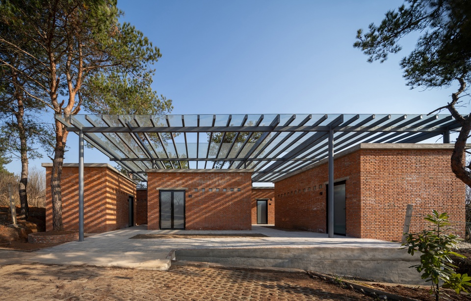 the courtyard memory of miniature architecture design of public toilet of a hundred square meter for rural tourism in wuhan china by uao...