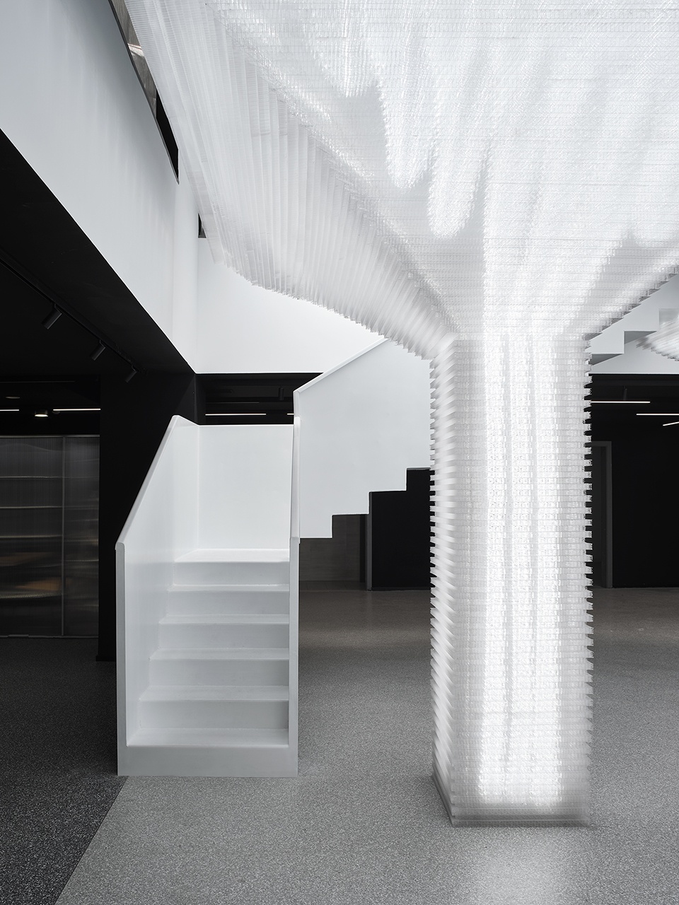 coffee and reading space renovation in an office warehouse shanghai by hcch studio