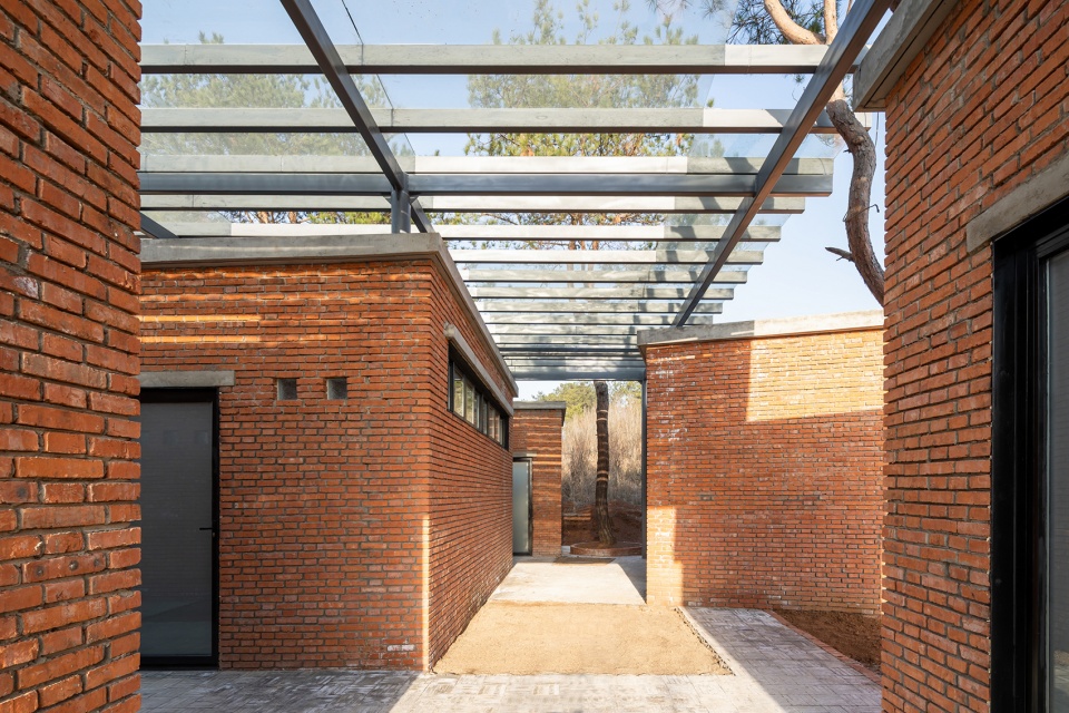 the courtyard memory of miniature architecture design of public toilet of a hundred square meter for rural tourism in wuhan china by uao...