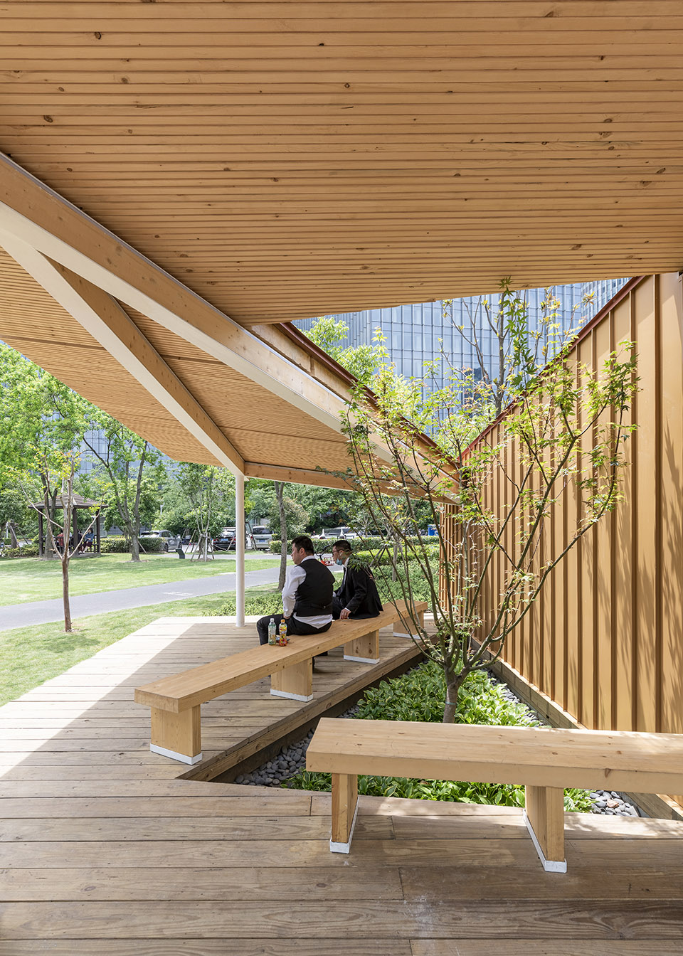 river view service kiosk east bund shanghai by atelier z