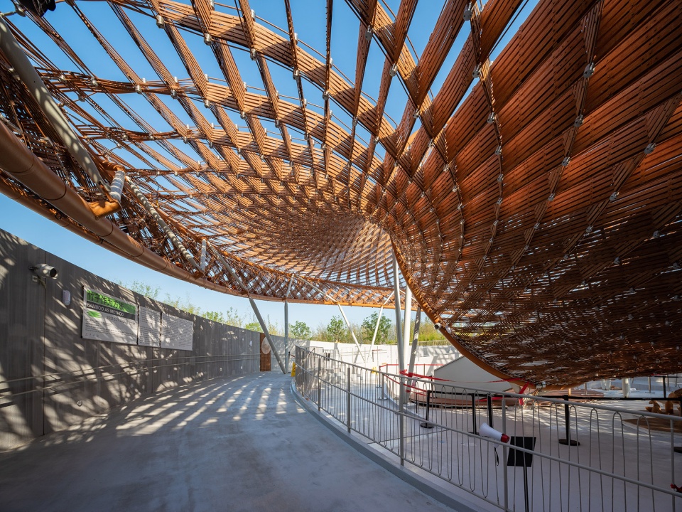 the bamboo and rattan pavilion of the 10th china flower expo by arcplus shanghai archi scientific creation center