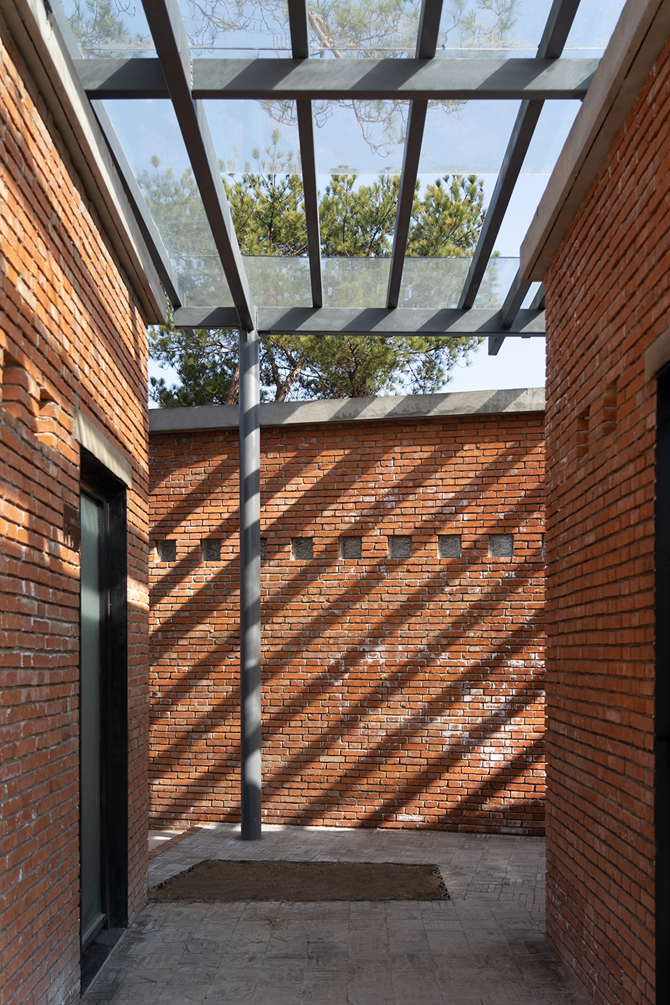 the courtyard memory of miniature architecture design of public toilet of a hundred square meter for rural tourism in wuhan china by uao...
