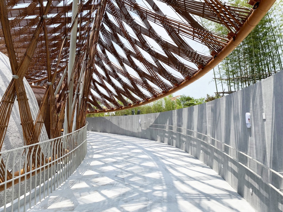 the bamboo and rattan pavilion of the 10th china flower expo by arcplus shanghai archi scientific creation center