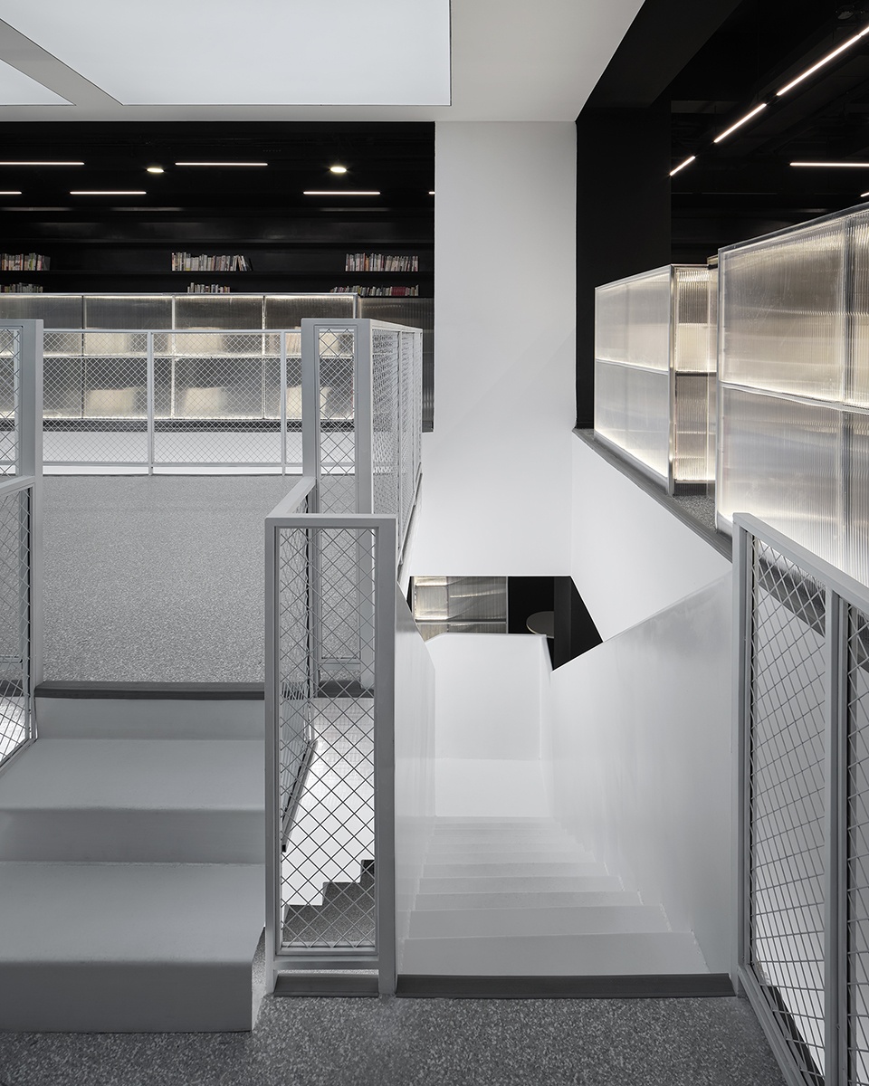 coffee and reading space renovation in an office warehouse shanghai by hcch studio