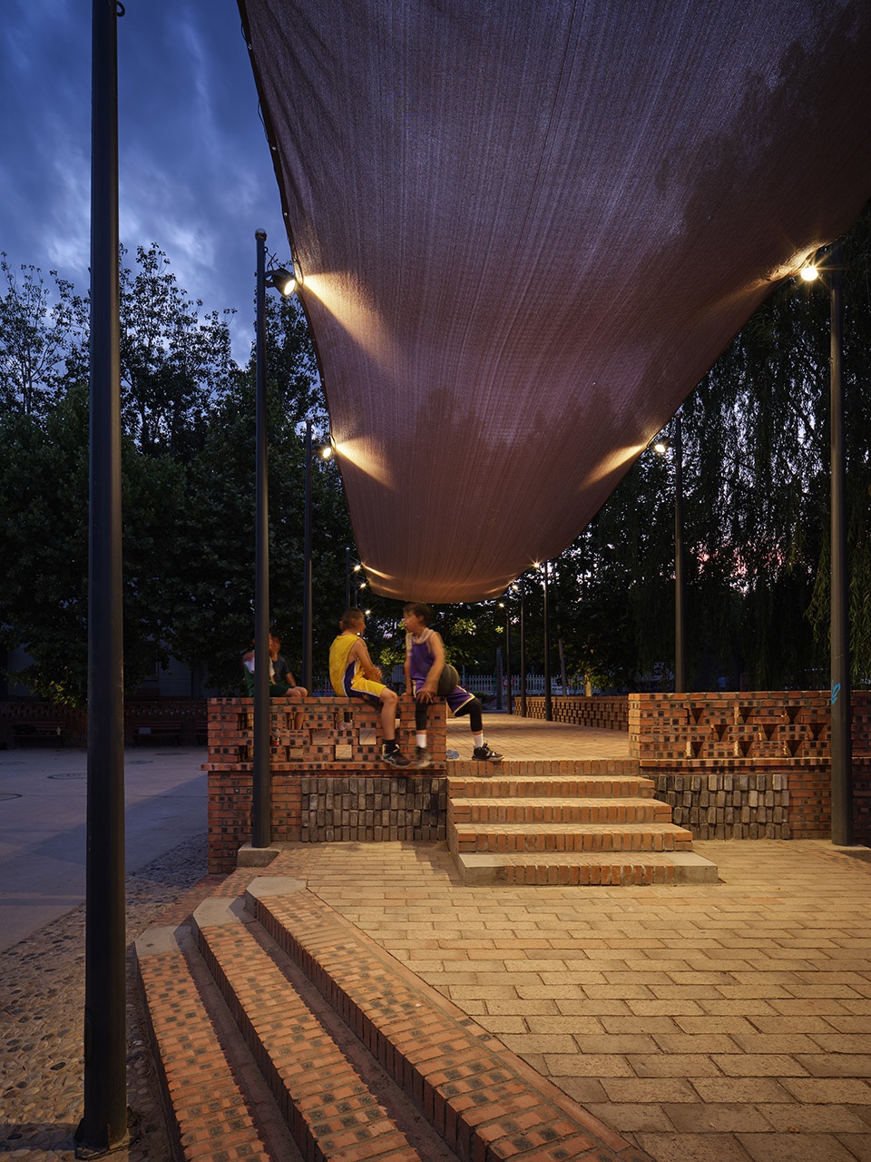 A Public Stage in Gaoliying Yicun Village by RENGARCH KEYWORKS