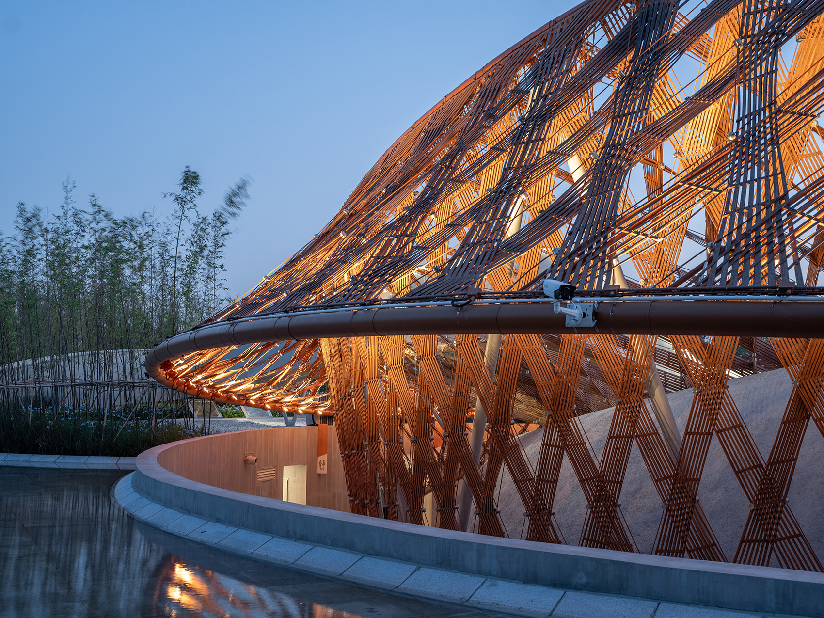 Expo Building Rattan The Bamboo and Rattan Pavilion of the 10th China Flower Expo by ARCPLUS ...