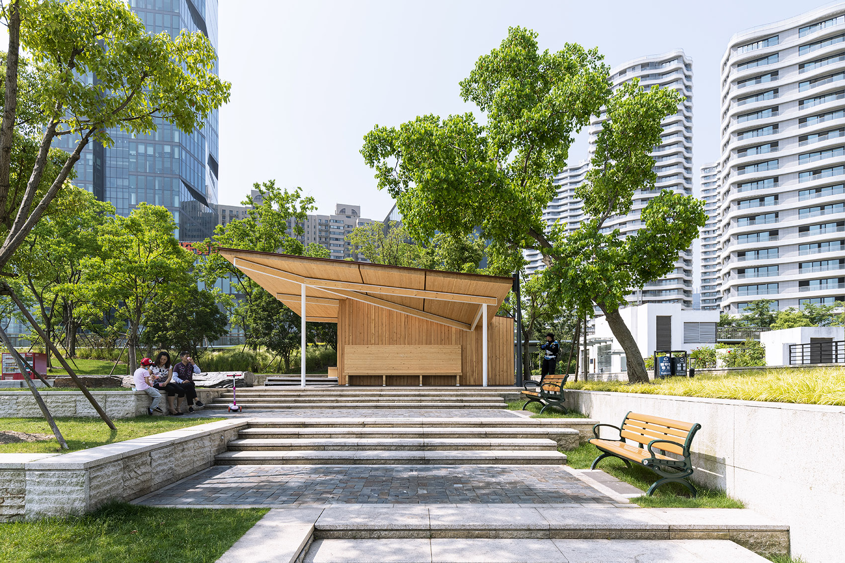 river view service kiosk east bund shanghai by atelier z