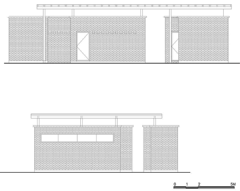 the courtyard memory of miniature architecture design of public toilet of a hundred square meter for rural tourism in wuhan china by uao...