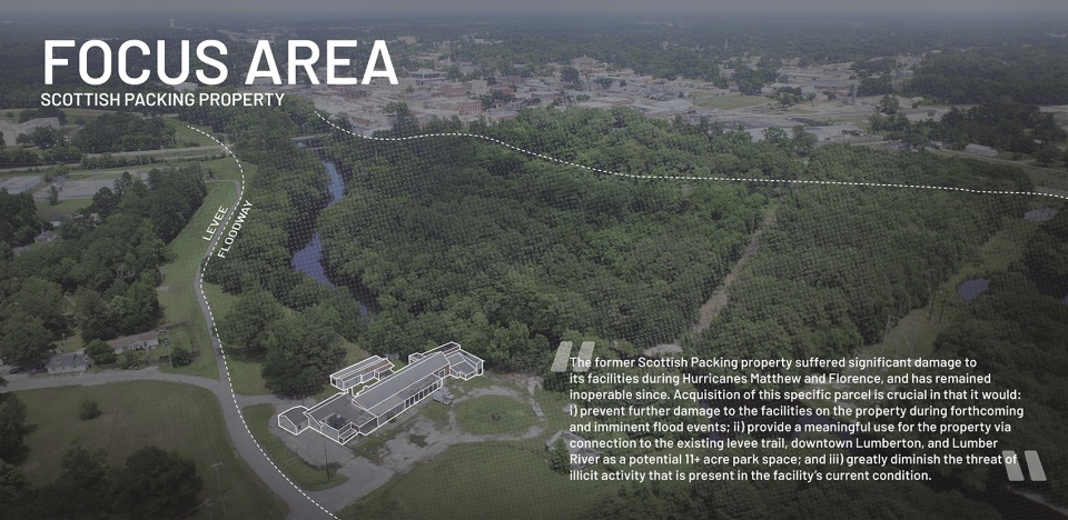 2020 asla research award of honor lumberton community floodprint nc state university coastal dynamics design lab