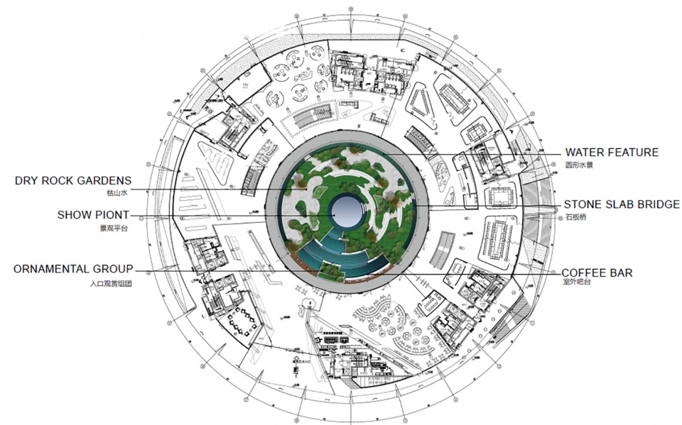 Landscape design of Ningbo Peacebird Fashion Center by Palm Design