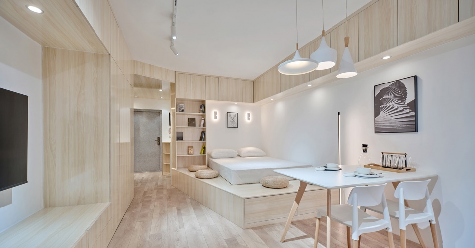 Renovation of a 34 square meter small apartment in Weinan by H O T Design