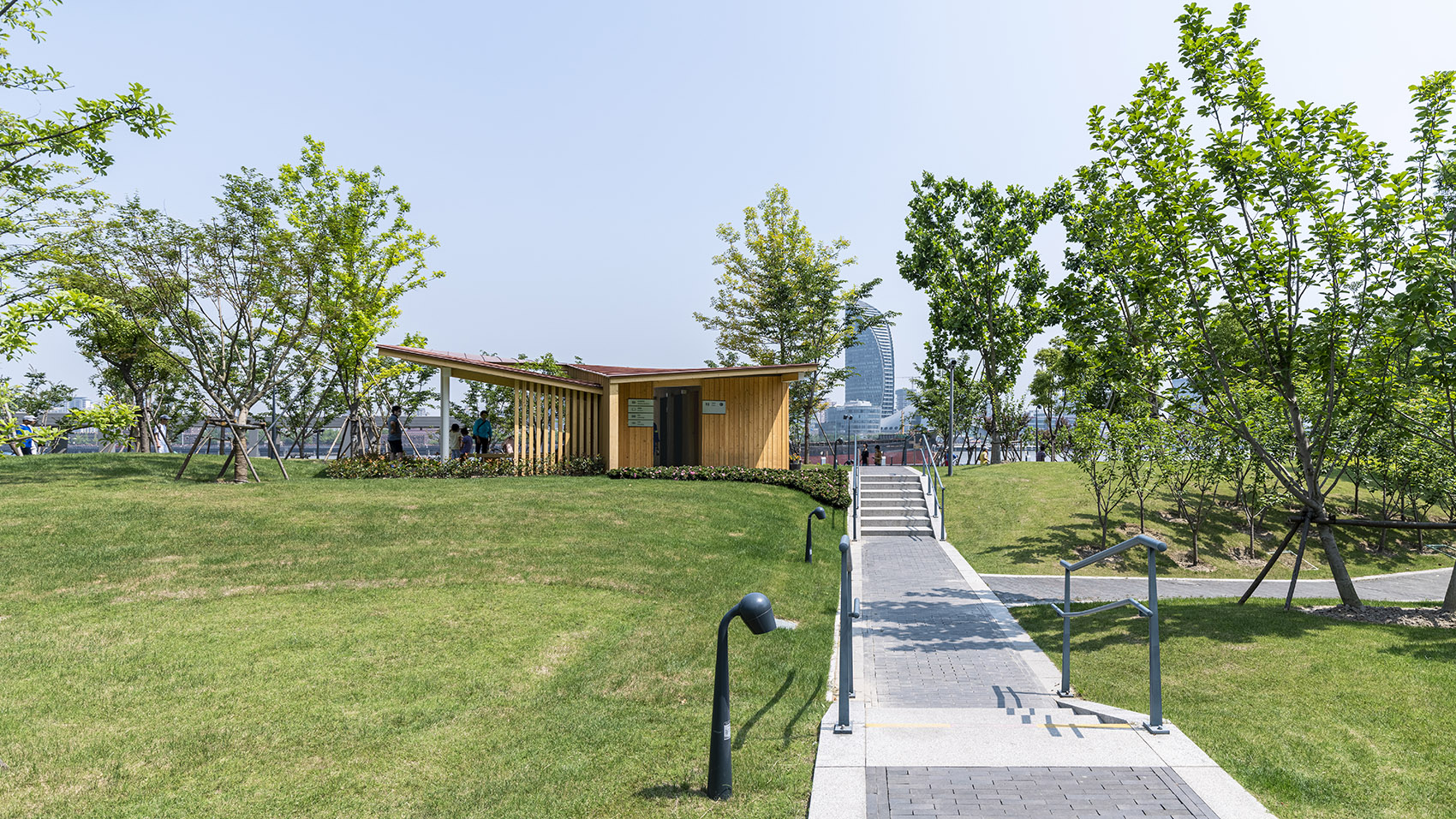river view service kiosk east bund shanghai by atelier z