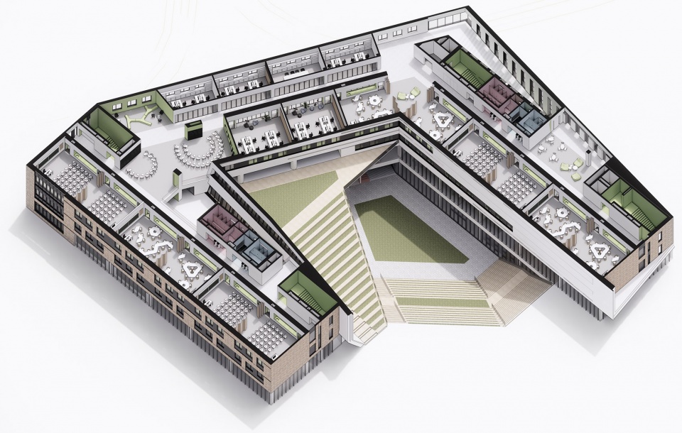 The design of the High School Affiliated to Renmin University of China Hangtian City Beijing by BIAD