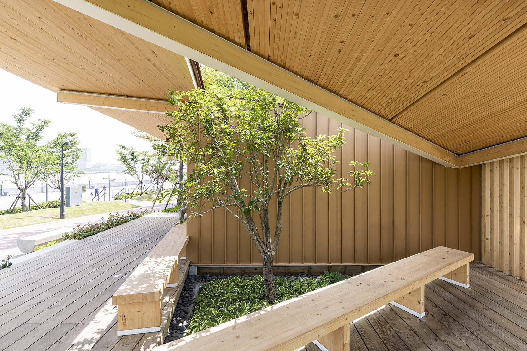 river view service kiosk east bund shanghai by atelier z