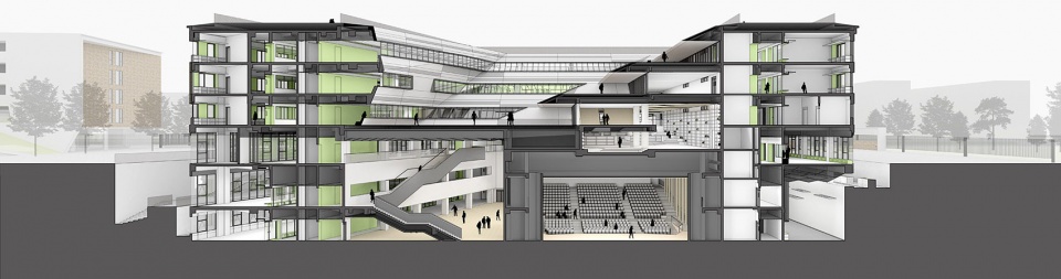 The design of the High School Affiliated to Renmin University of China Hangtian City Beijing by BIAD