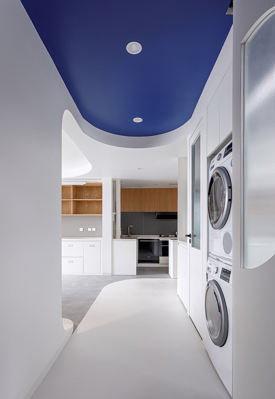 blue realm a streamlined musical home in klein blue beijing by xigo studio