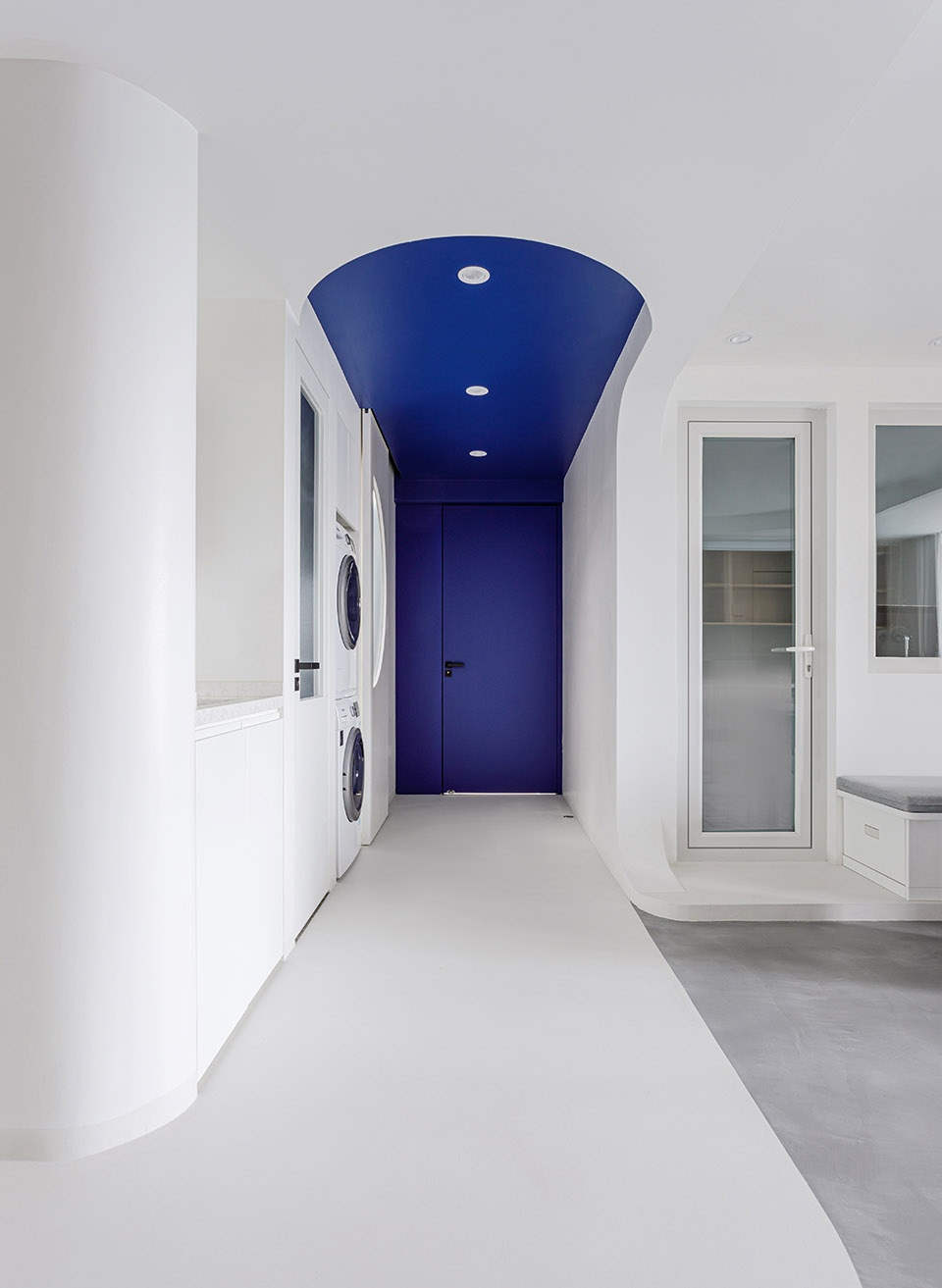 blue realm a streamlined musical home in klein blue beijing by xigo studio