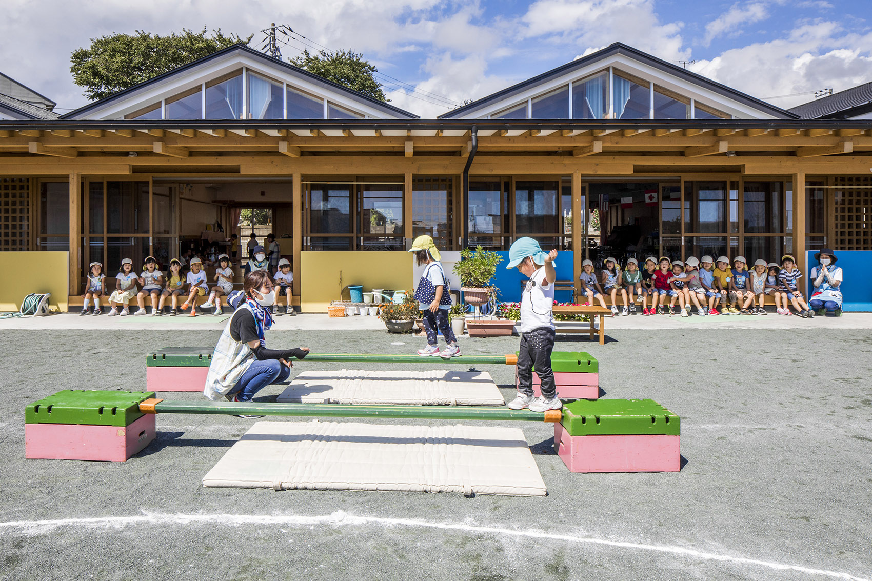 hitachi city hanayama certified child center by mikami architects
