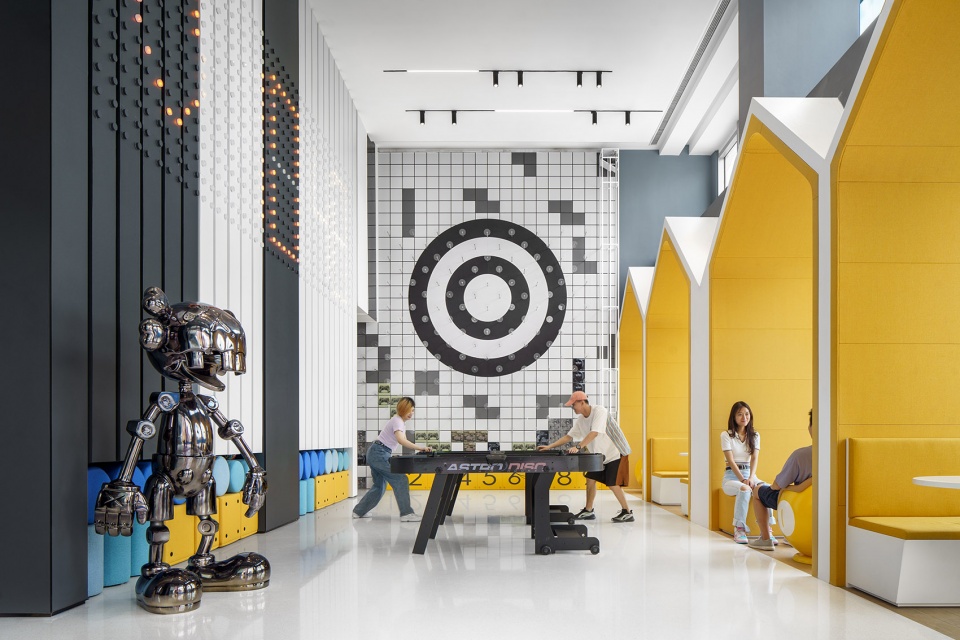 jun yu apartment lobby design by mod