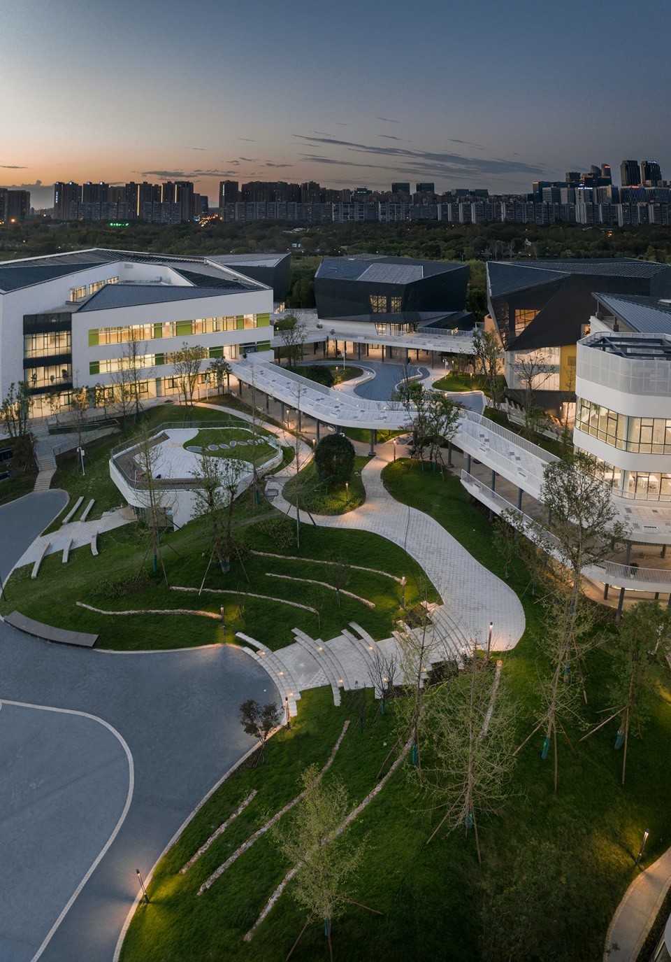 chengdu montpellier primary school extension design china by cswadi