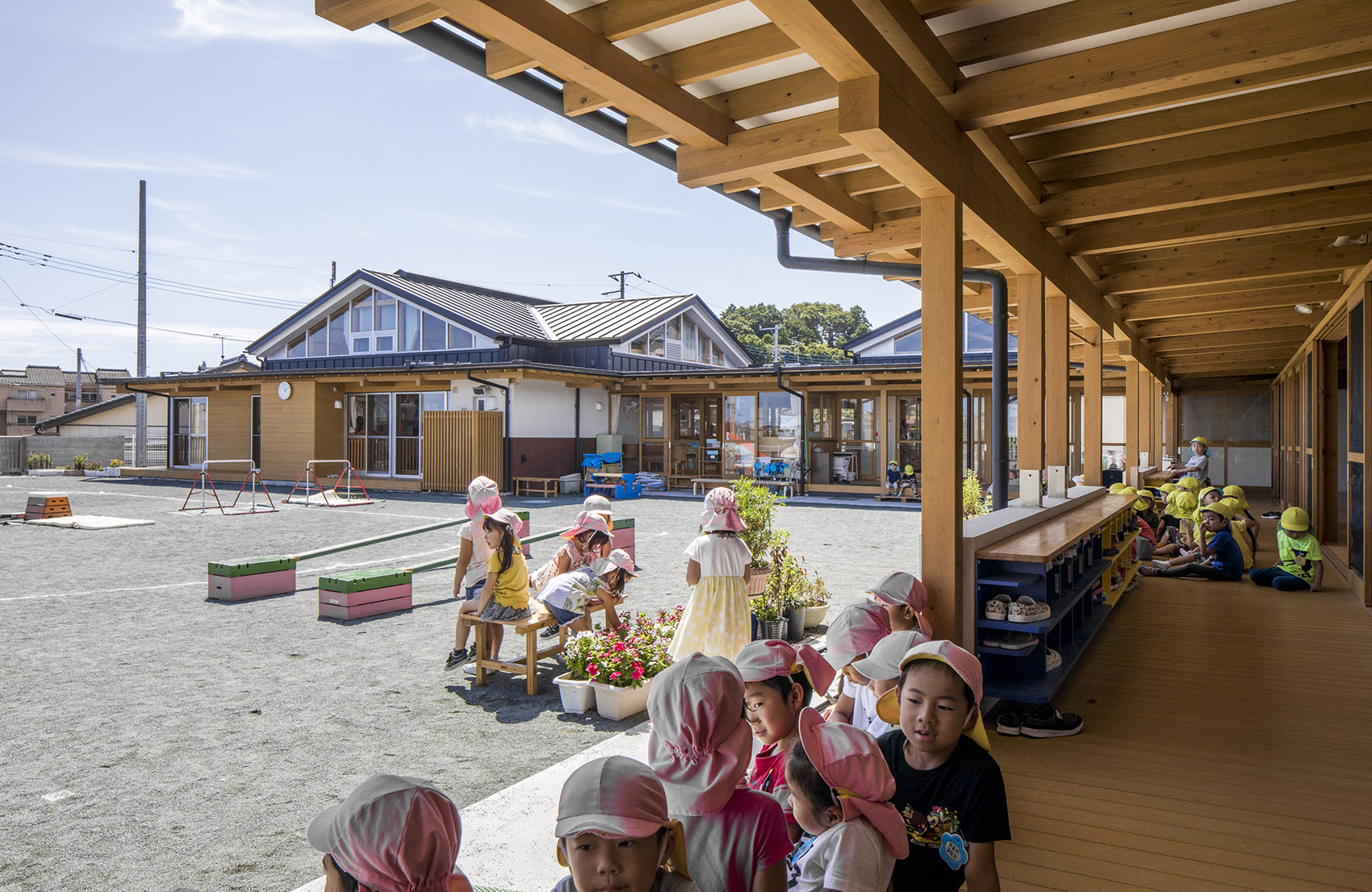 hitachi city hanayama certified child center by mikami architects