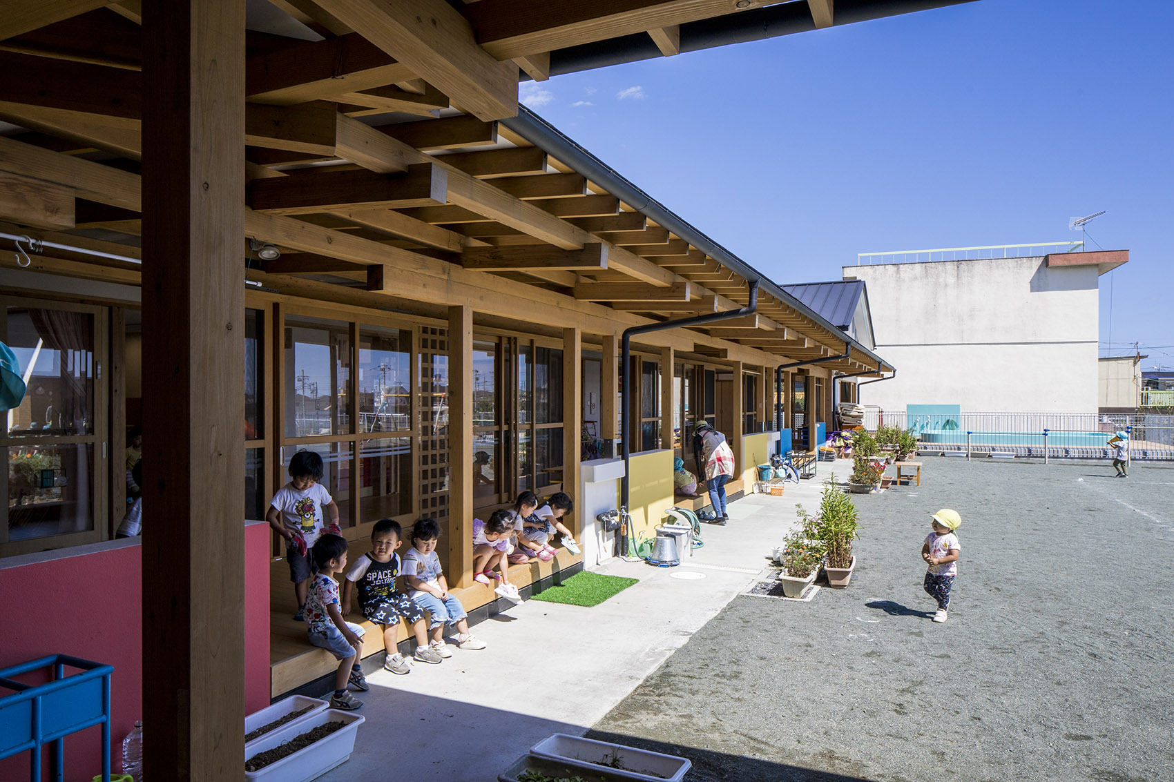 hitachi city hanayama certified child center by mikami architects