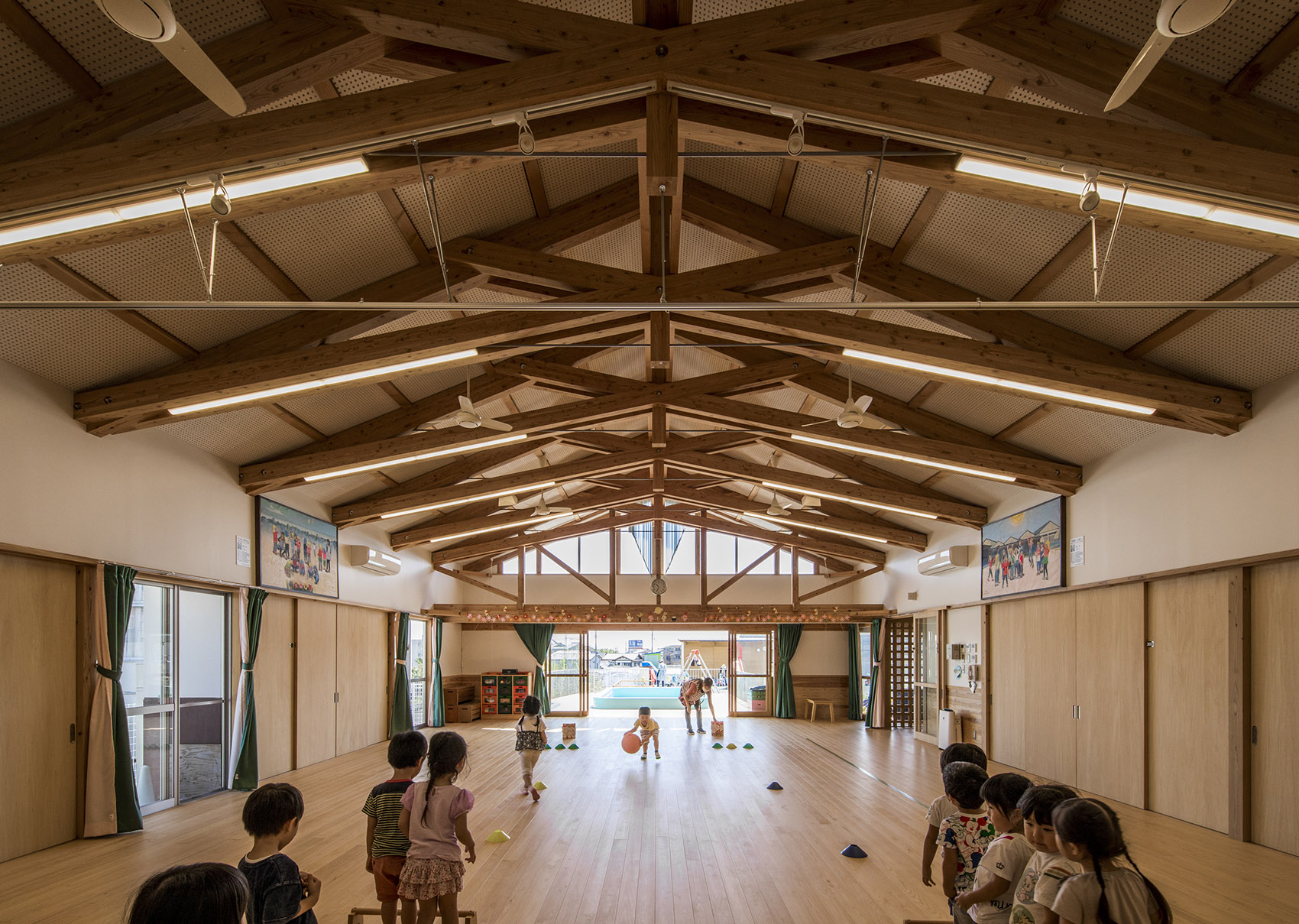 hitachi city hanayama certified child center by mikami architects