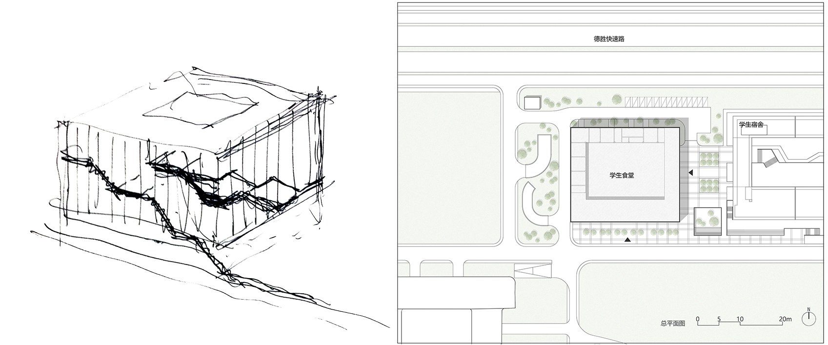 student canteen of hangzhou vocational technical college china by uad