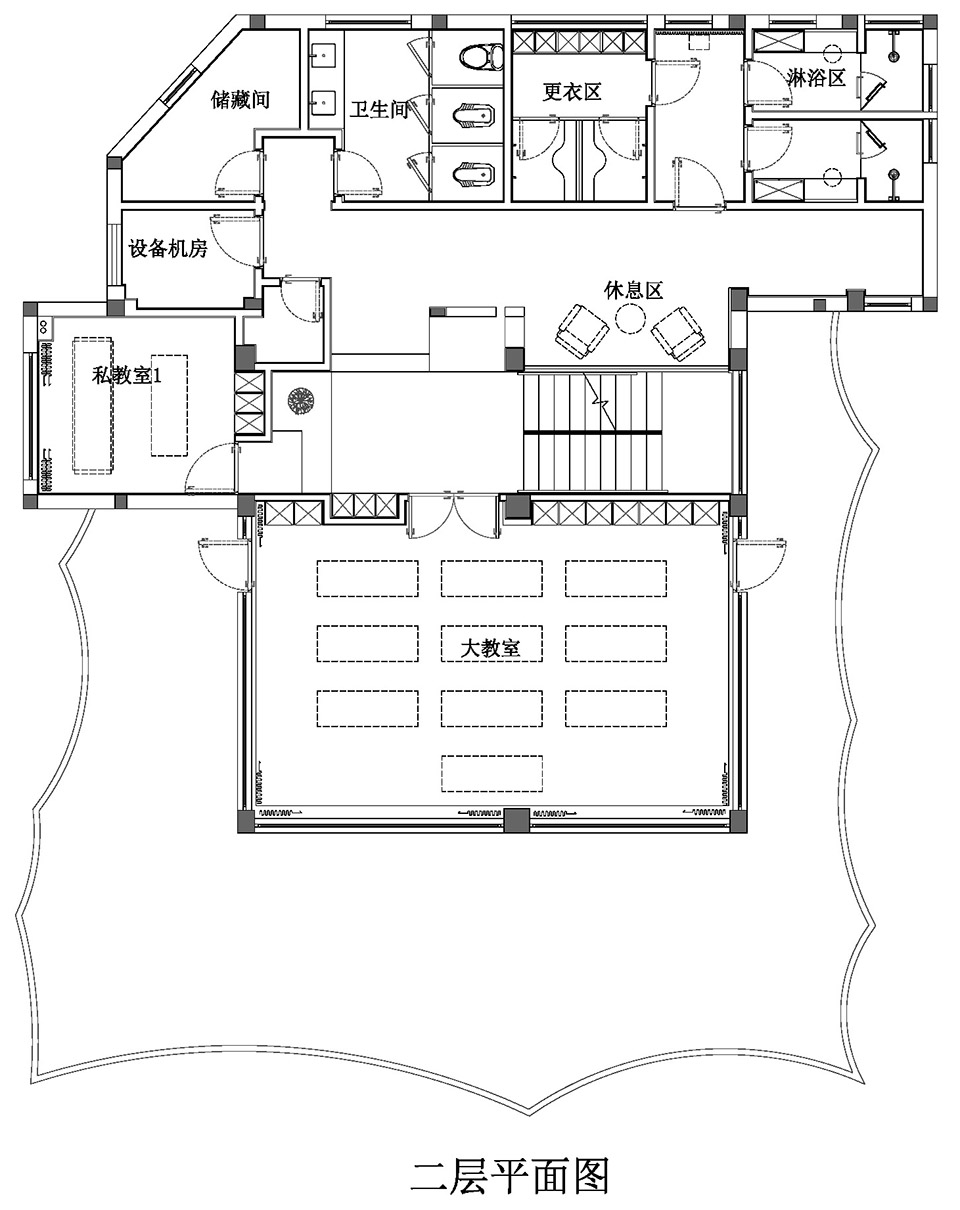 Met Yoga studio China by Fine Arch design studio