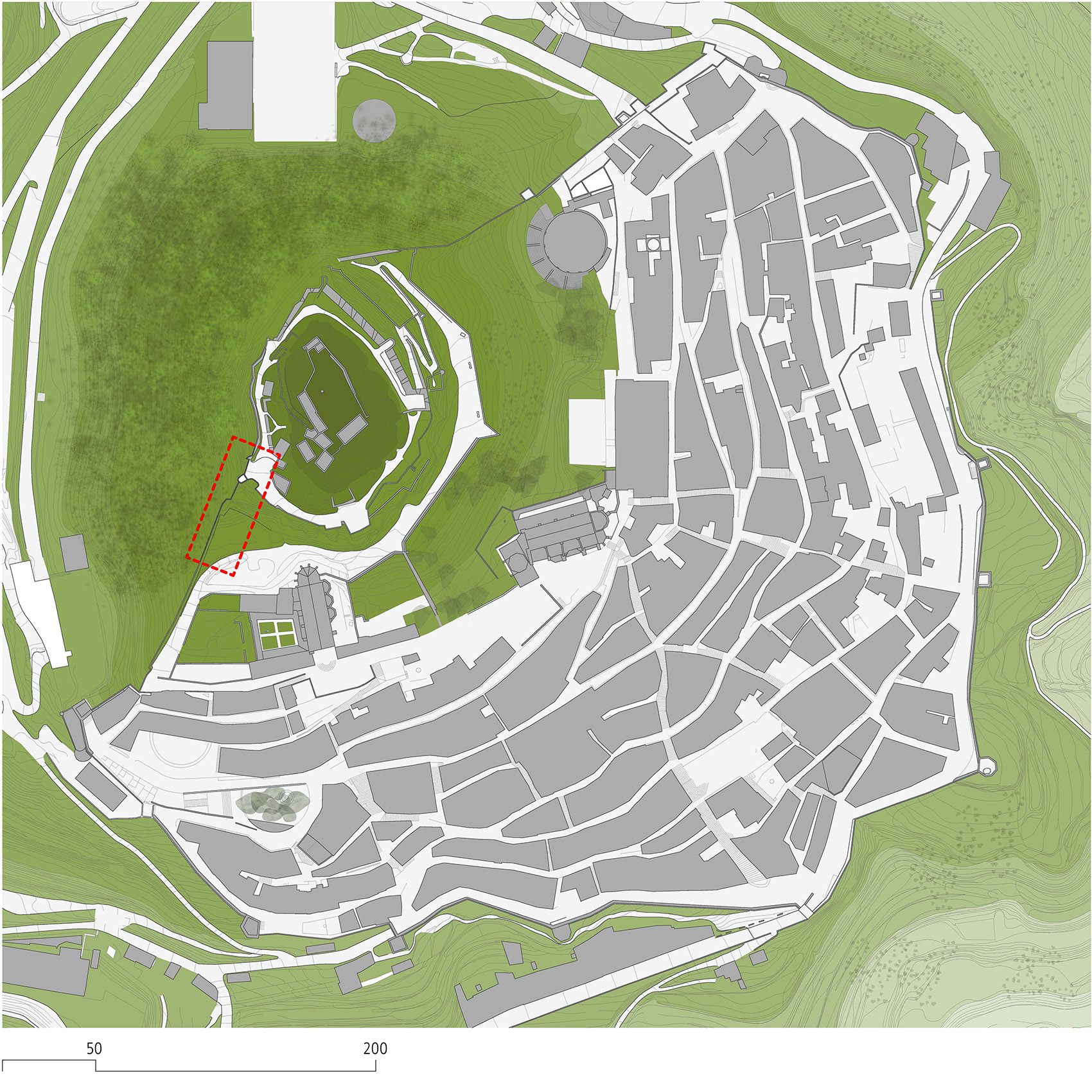 Consolidation and restoration in the area of Sant Francesc and La Pardala in Morella Castle Spain by Carquero Arquitectura