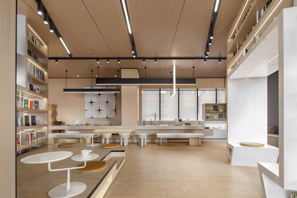 jun yu apartment lobby design by mod