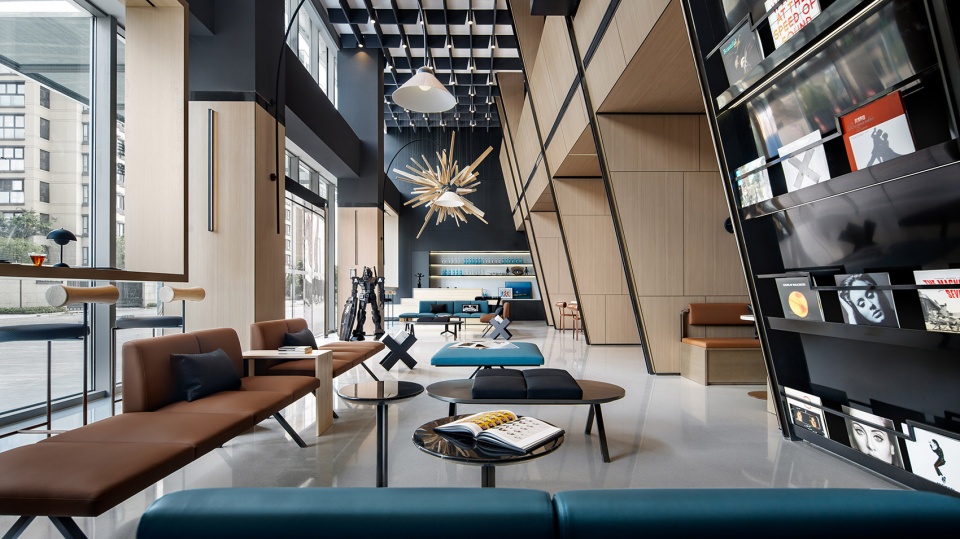 jun yu apartment lobby design by mod
