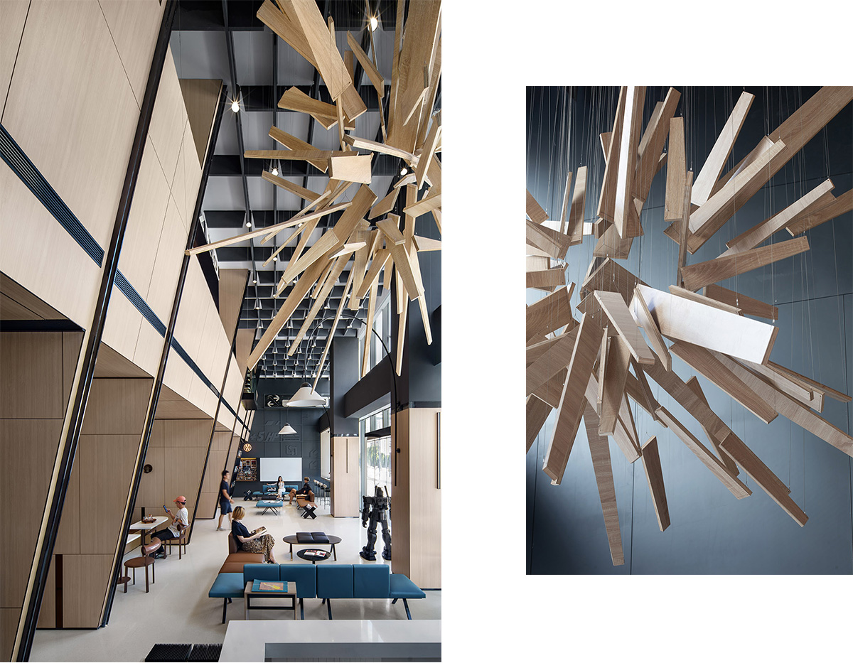jun yu apartment lobby design by mod