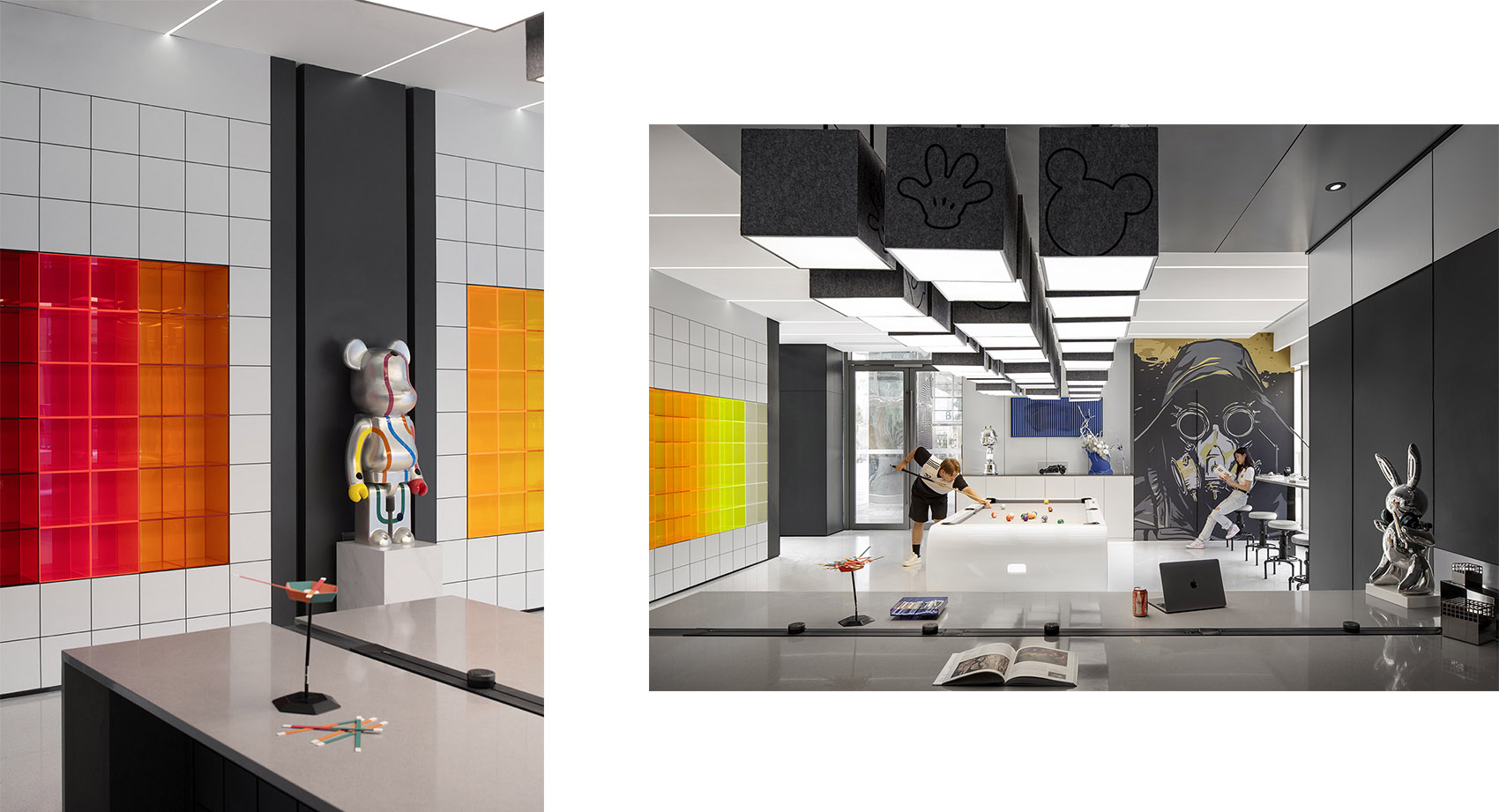 jun yu apartment lobby design by mod