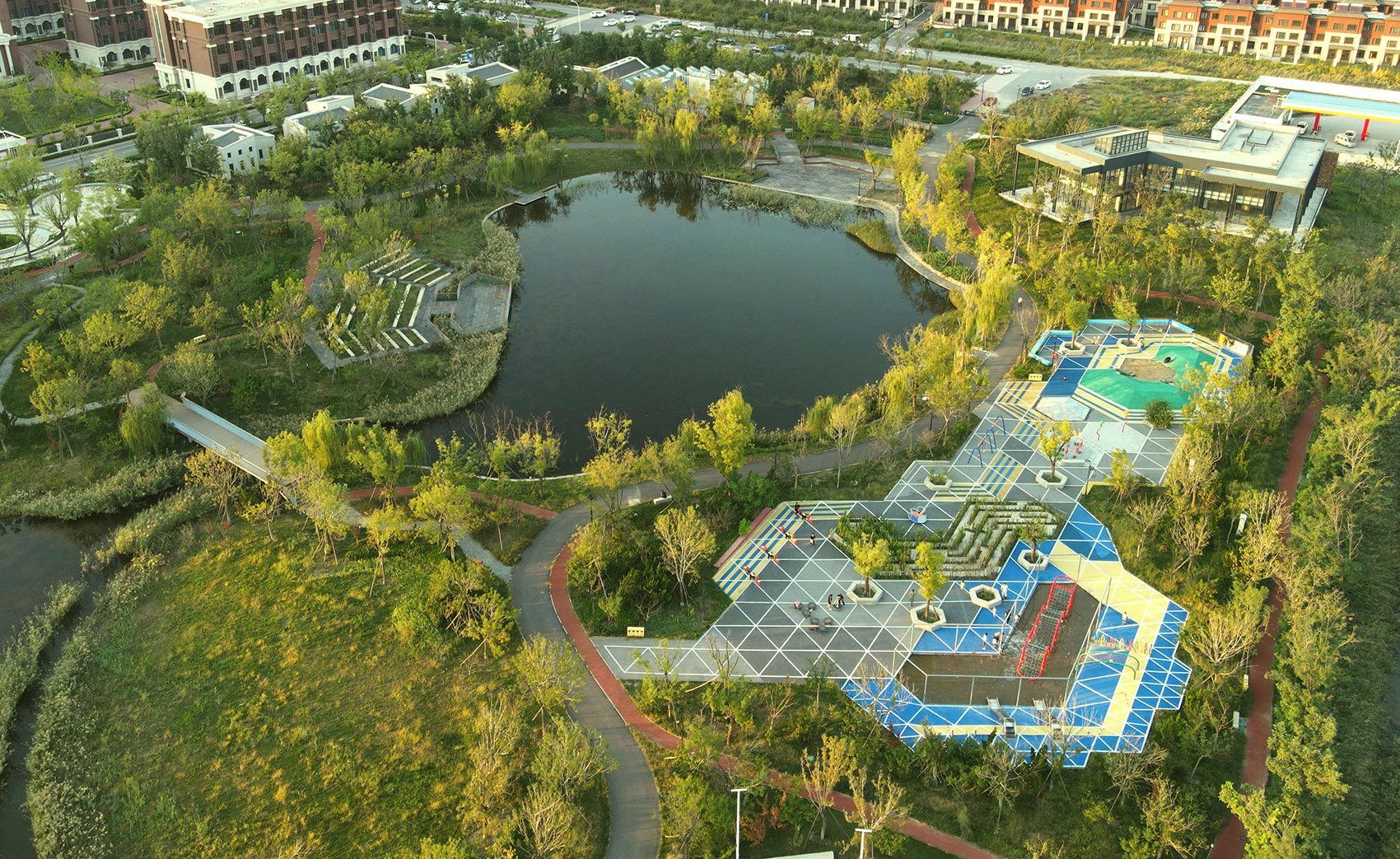 天津团泊新城东区翔宇公园景观设计北京易禾规划设计咨询有限责任公司