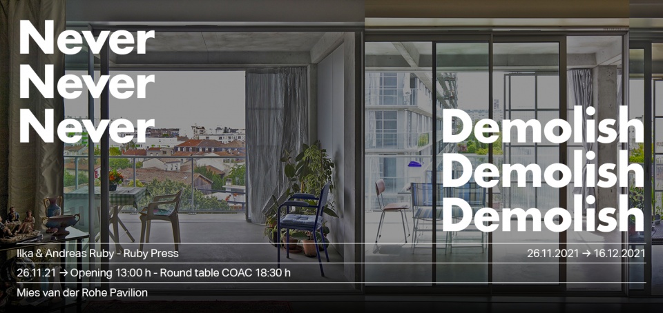 never demolish intervention at mies van der rohe pavilion