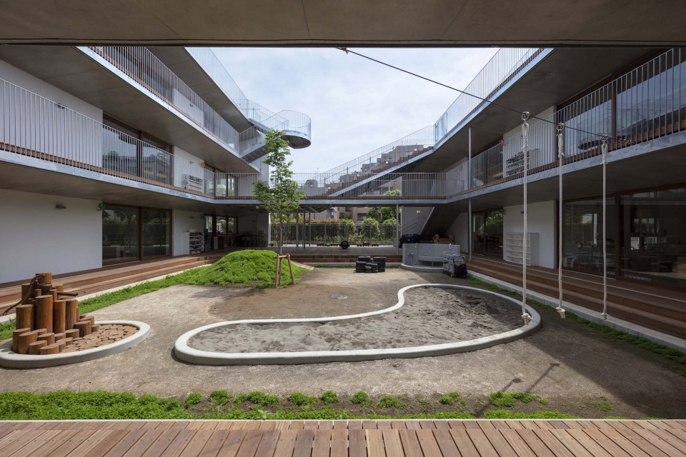 higashitateishi nursery school by aisaka architects atelier