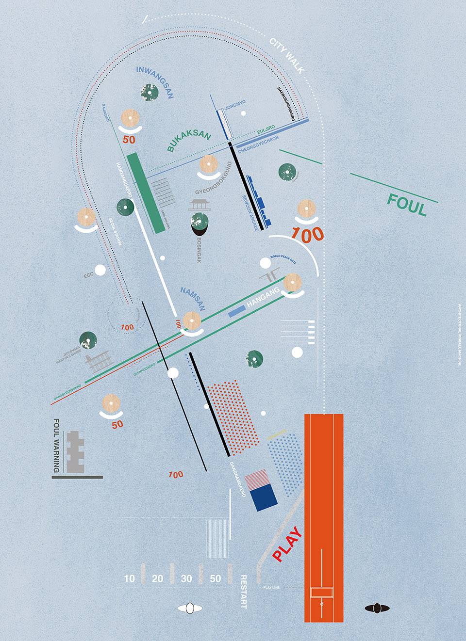 seoul urban pinball machine by studio heech 1