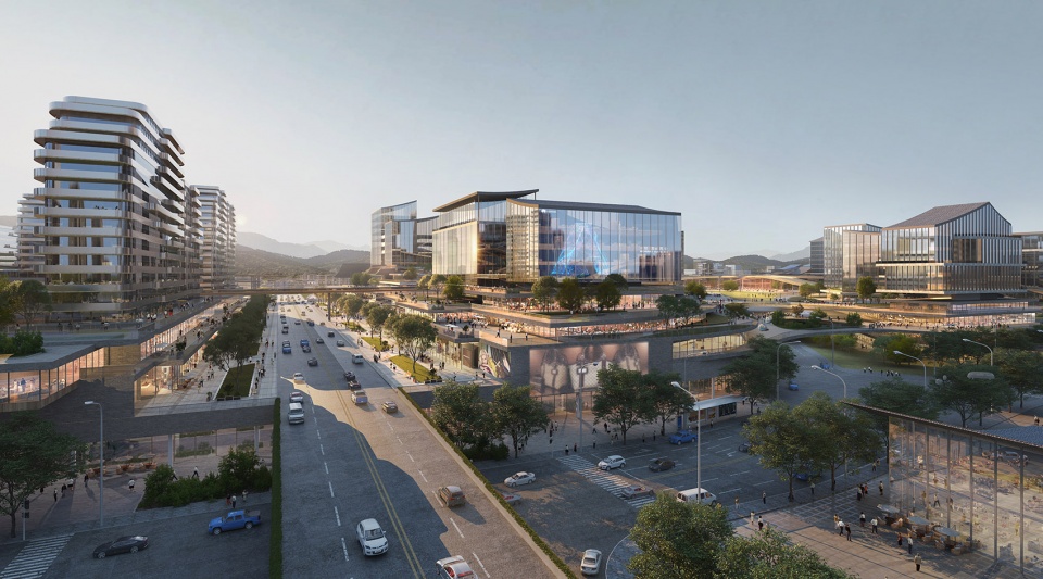 aedas and caupd hitad consortium won the urban design competition for hangzhou shuangpu depot tod project