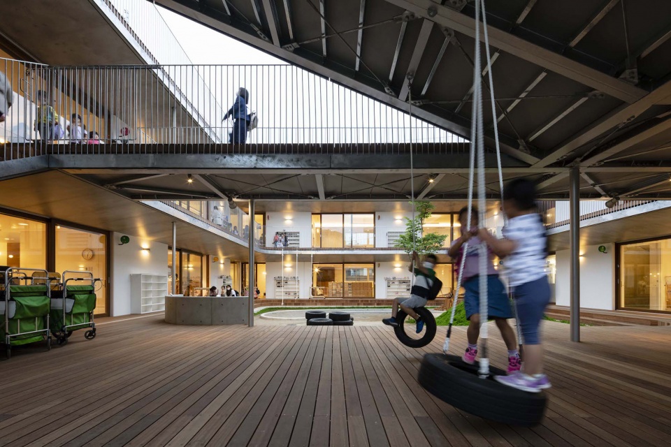 higashitateishi nursery school by aisaka architects atelier