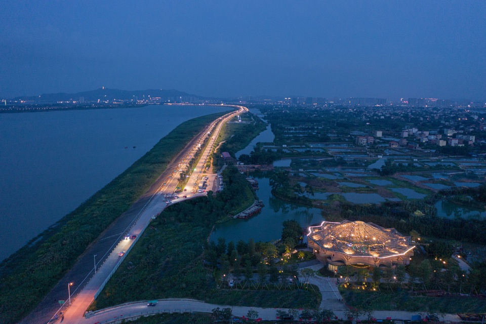 gulao water town cultural ecological tourism resort guest center china by huahui design