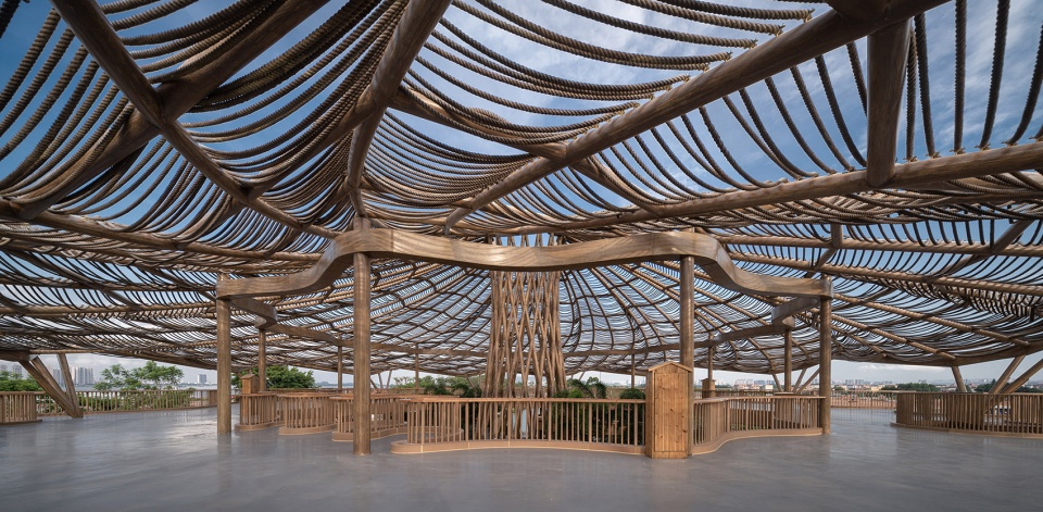 gulao water town cultural ecological tourism resort guest center china by huahui design