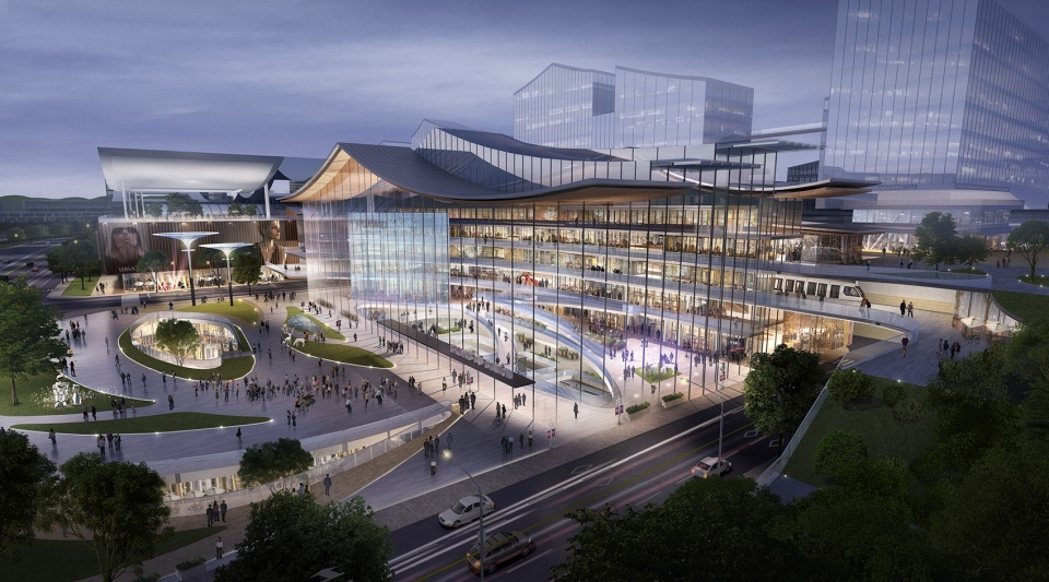 aedas and caupd hitad consortium won the urban design competition for hangzhou shuangpu depot tod project
