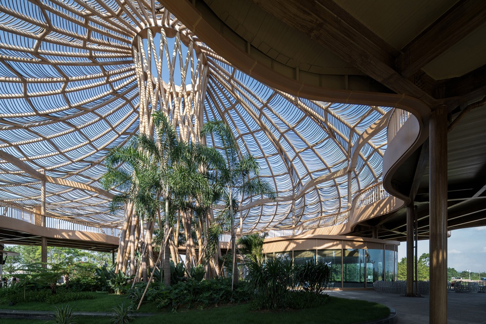 gulao water town cultural ecological tourism resort guest center china by huahui design