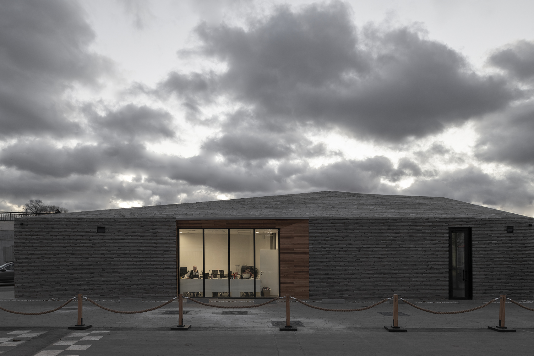 forst sales office by architectural bureau wall