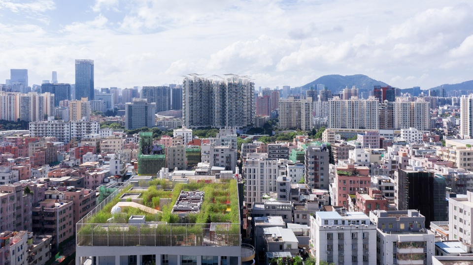 mvrdv transforms disused industrial building into a creative factory with a green public roof in shenzhen